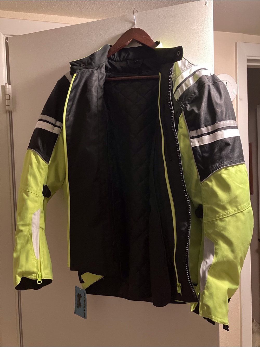 Men's High-Visibility Performance Jacket in Neon Yellow & Black